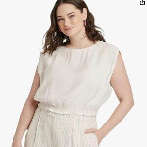 Target Women's Slim Fit Extended Shoulder Gauze Tank Top - A New Day, Size XL
